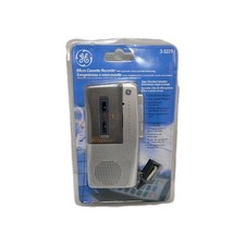 GE Micro Cassette Recorder AVR  [Model: 3-5377] Silver Color Brand New Sealed