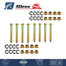ALLROO Door Hinge Pins&Pin Bushing 40 pieces Kit For Ford F150 F250 F350 Series
