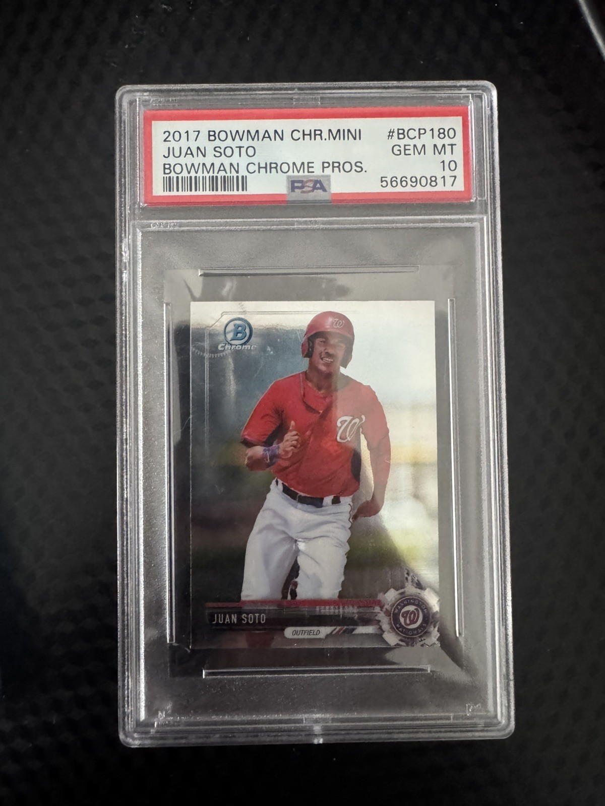 PSA 10 JUAN SOTO 2017 Bowman Chrome Mini Prospects Yankees Rookie RC GEM MINT
