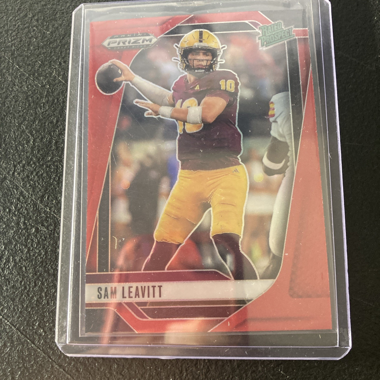 2025 Panini Prizm Draft Picks - Sam Leavitt #6 Rated Prospect Red Prizm /399