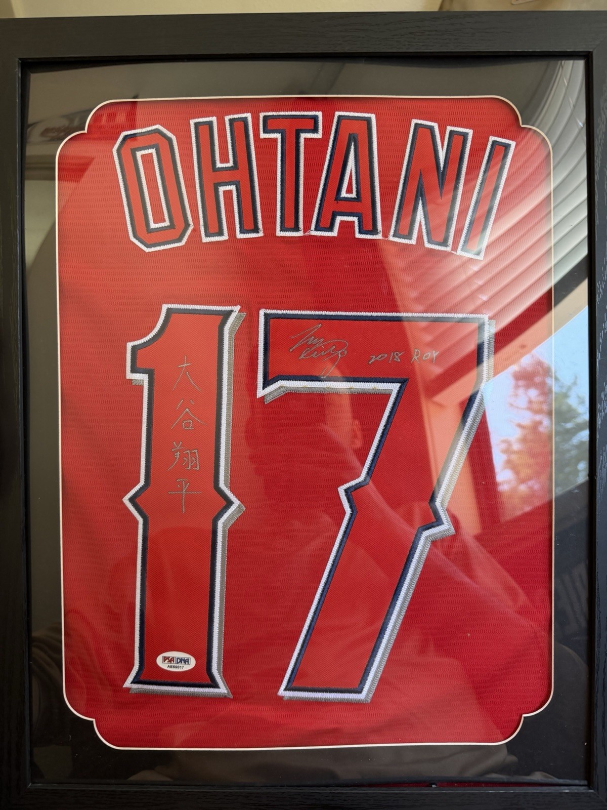 2018 Rookie Of The Year Inscription & Kanji Shohei Ohtani Signed Auto Jersey PSA view 8