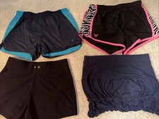 Lot Of 4 Girl SHORTS LOT Active Nike Justice Danskin Now Large 10/12