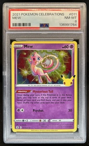 2021 Pokemon SWSH Celebrations Mew Holo #011/025 PSA 8