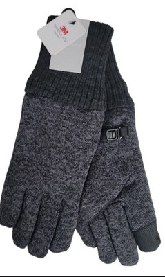 West Loop Men s Gray Gloves 3M Thinsulate One Size Fits Most Winter Cold Weather