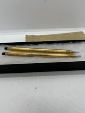 Ladies Set Vintage Cross Pen Pencil Set 1/20 14k Gold Filled Pen Travel Purse