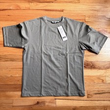 Uniqlo U AIRism Men's Green Solid Crew Neck Short Sleeve T-Shirt, XS