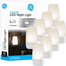 LED Night Light, Plug-In, Dusk to Dawn Sensor, Warm White, Ambient Lighting, Ide