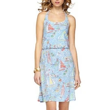Lilly Pulitzer Lockwood Dress Get Nauti Regatta Women’s Small Sleeveless Blue