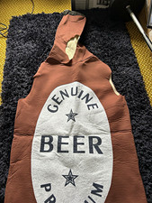 Beer Bottle Fancy Dress Costume Hooded Brown Polyester Tunic