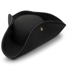 Tricorn Pirate Costume Hat, Women Men, Adult Halloween Accessories, Colonial
