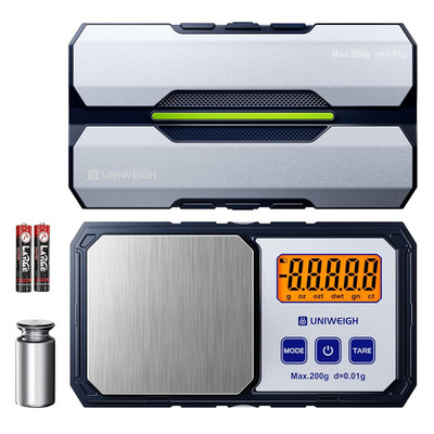 UNIWEIGH Digital Pocket Gram Scale 200G/0.01G Accuracy, Small Scales Grams Ounce