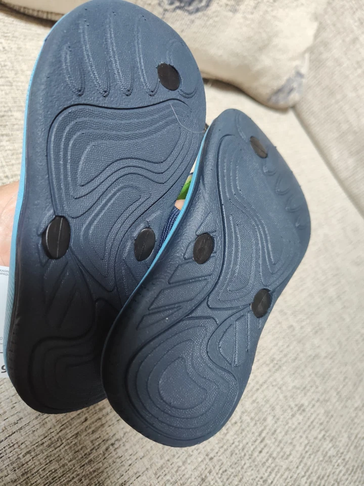  Sandálias chinelos tanga azul Boy Ocean Pacific OP 9-10 - Imagem 4 de 4