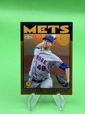 2021 Topps Chrome #86BC-23 Jacob deGrom 1986 Topps 35th Gold Refractor #/50