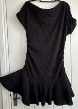 Ladies Stunning Dress Bodycon Summer Ruched Ruffles Mini Party Dress SIZE 18