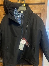 Swiss Tech 3 In 1 Systems Jacket Girls Sz 10/12 Black W/Floral Inner Shell NWT’s