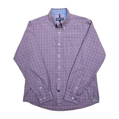 Lambretta Carnaby Street Checked Shirt Mens Size L Long Sleeve Mod Casual Cotton