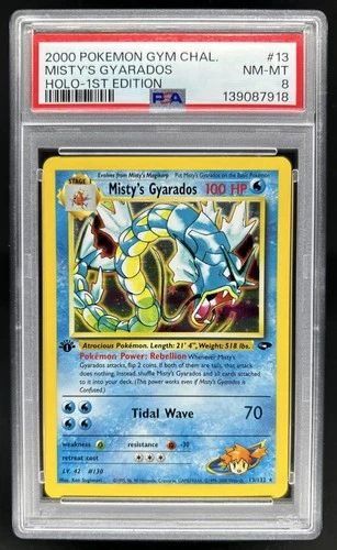2000 Pokemon Gym Challenge 1st Edition Misty's Gyarados Holo #13/132 PSA 8