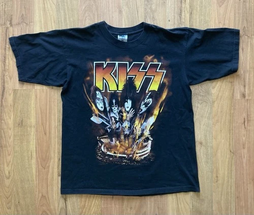 Kiss Psycho Circus Tour Concert Black Tshirt Mens X 1990s vintage concert t-shirt, vintage, size XL, single stitch, B+ condition