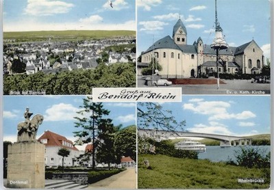 50593702 - 5413 Bendorf Kirche, Denkmal, Rheinbruecke, Ortsansicht