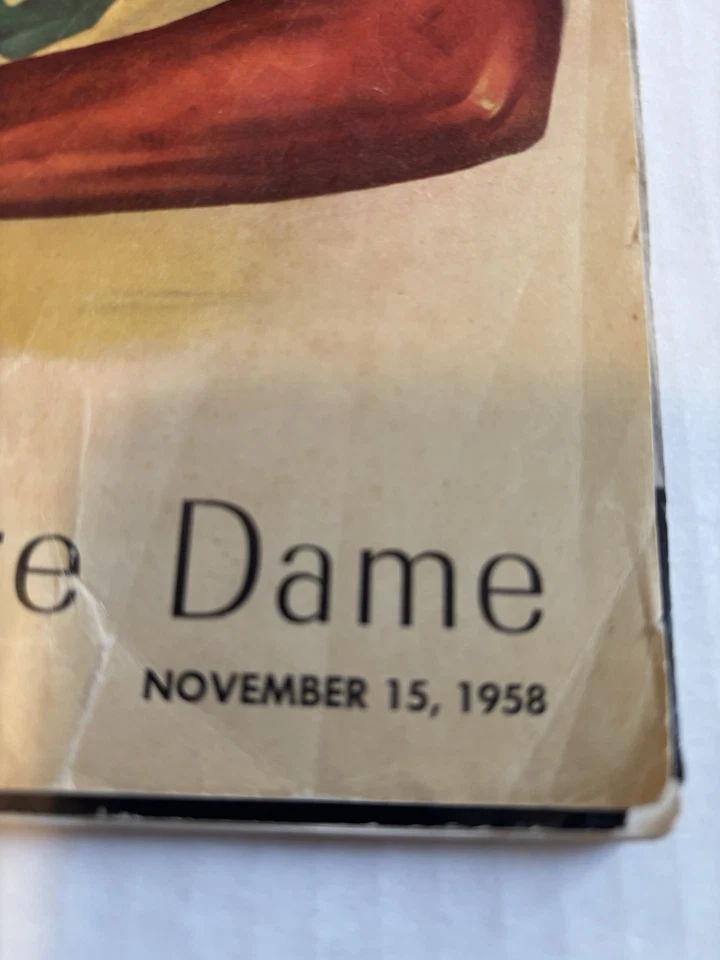 Official Program, Carolina vs. Notre Dame November 15, 1958 - Image 2 of 4