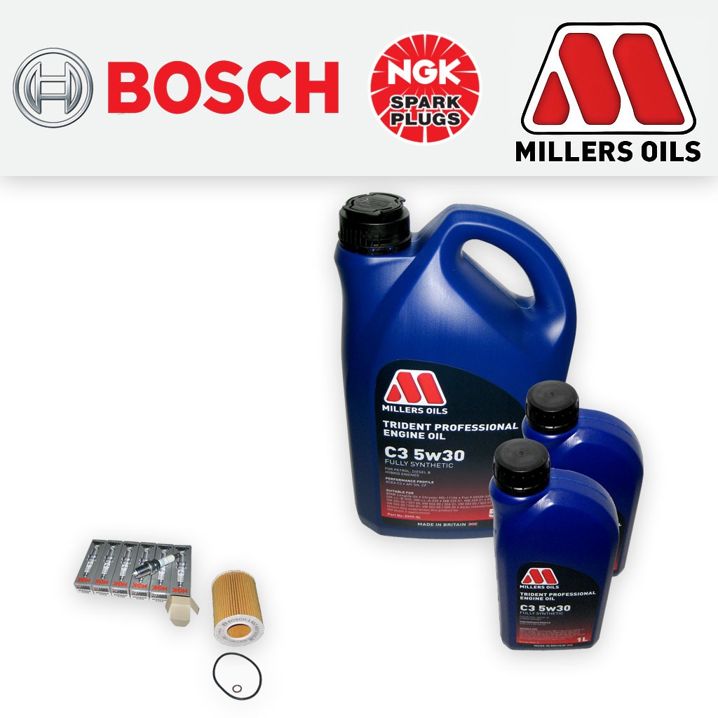 SERVICE KIT for BMW 3 SERIES E46 325I OIL FILTERS PLUGS +5w30 C3 OIL (2000-2007)