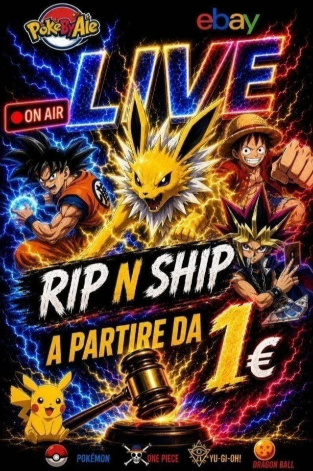 Live Rip N Ship Pokémon e altri TCG / Asta a partire da 1€!