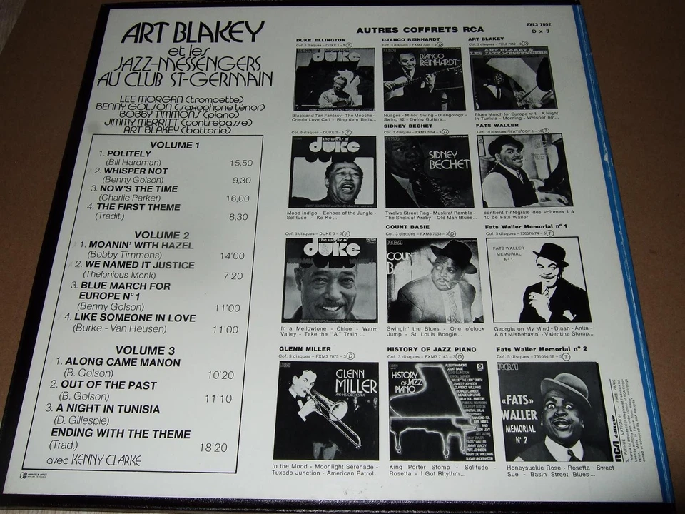 ART BLAKEY : AU CLUB SAINT-GERMAIN VOL. 1-3  3LP BOX RCA FXL3-7052 FRANCE + - Bild 2 von 3