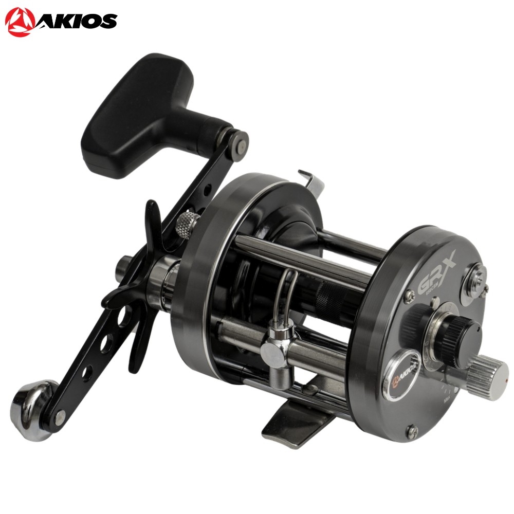 AKIOS Fishing Righthanded Casting Reel 656 CSM GRX Gunsmoke