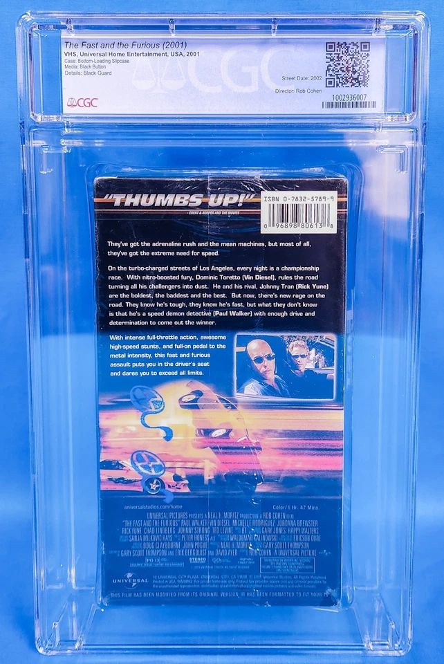 The Fast and Furious VHS SEALED 1st Print 'Blue Reel' | CGC 9.2 A - Image 4 of 4
