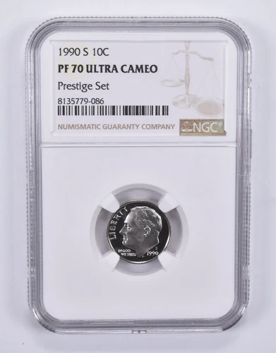 1990-S Roosevelt Dime Prestige Set PF70 UCAM NGC Brown Label *0629