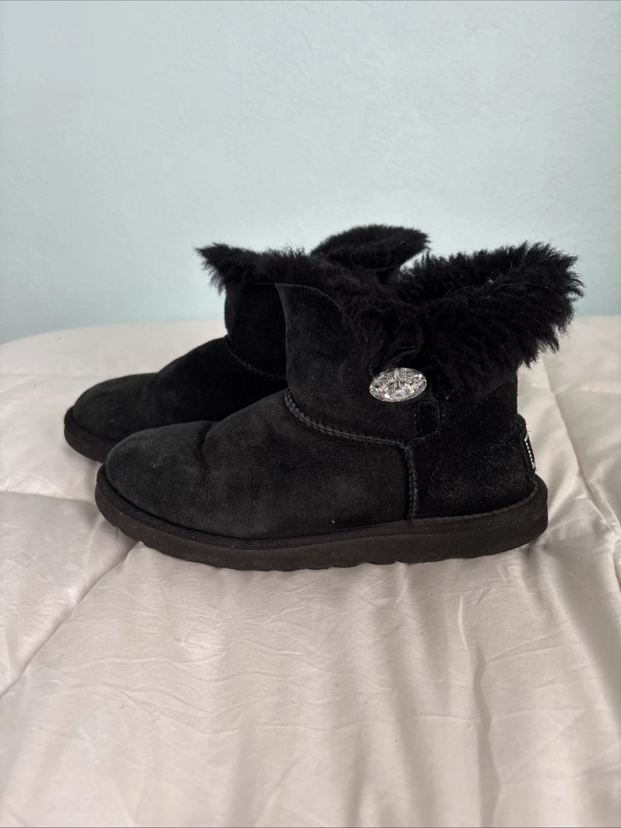 UGG Australia Bailey Button Bling Black Boots for Women for sale