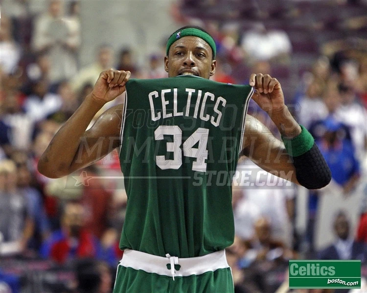 Paul Pierce Boston Celtics green jersey pull 8x10 11x14 16x20