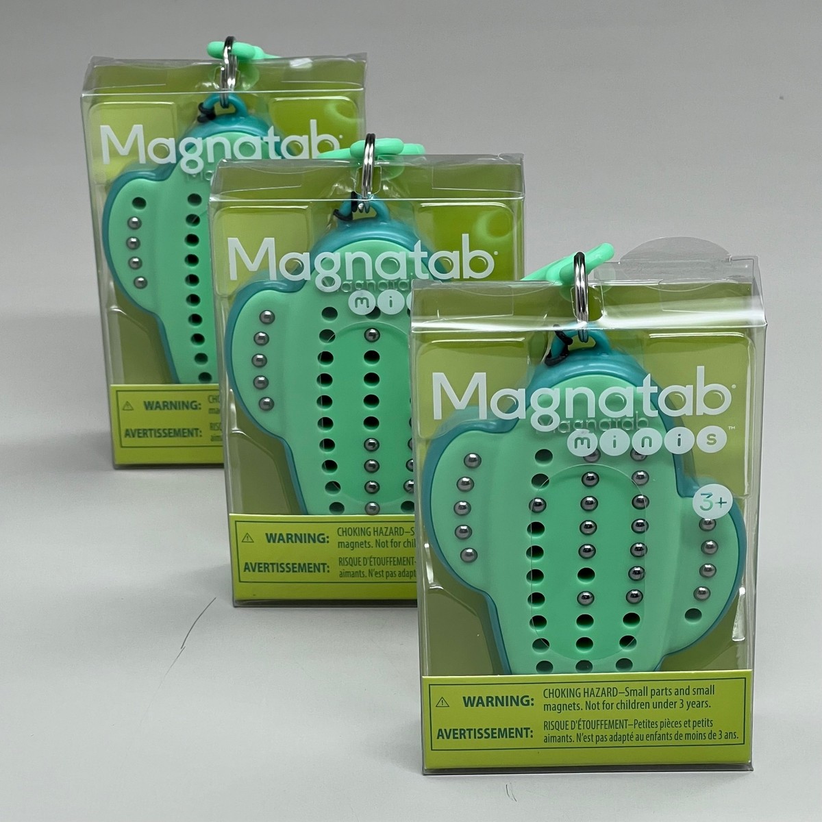 MAGNATAB (3 PACK) Keychain Magnetizing Minis Fidget Toy Cactus Ages 3+  ST230825