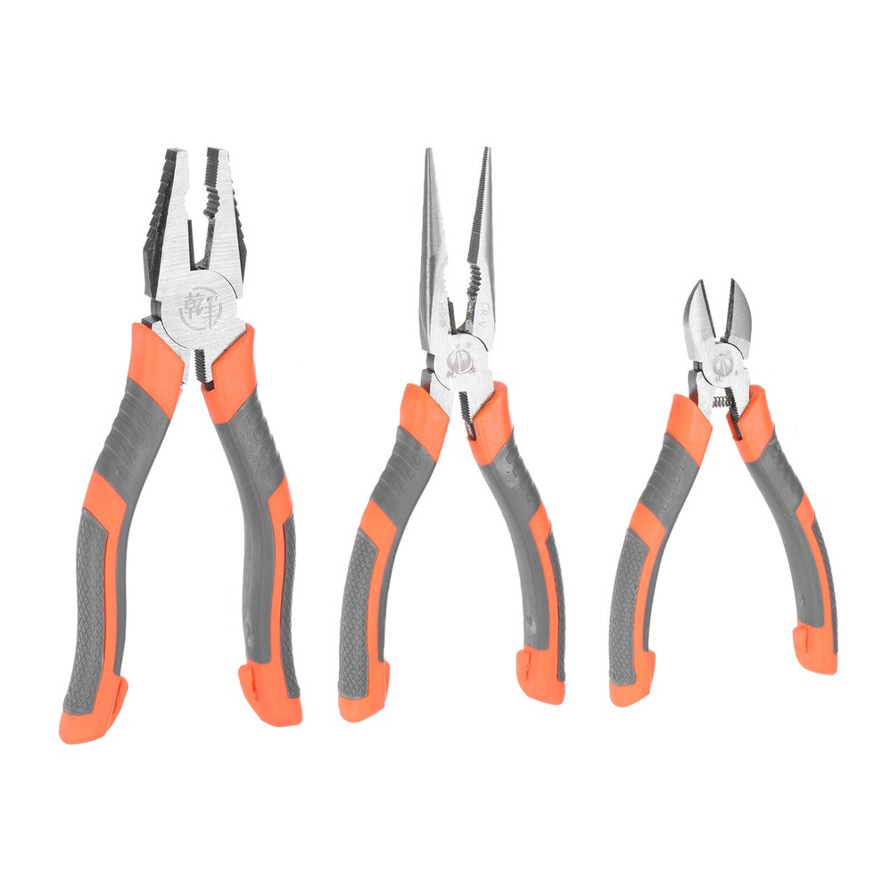 3Pcs Pliers Set Linesman Pliers, Needle Nose Pliers, Diagonal Cutting Pliers