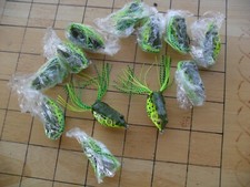 12 Large Frog Topwater Soft  Fishing Frogs Lure Bait Bass USA STOCK 2.25" BODY