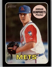 Jordan Humphreys 2018 Topps Heritage Minor League BLACK BORDER /50 Mets #14