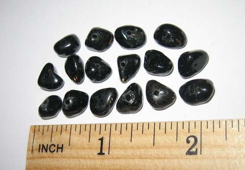 16 CUENTAS DE PIEDRA PERFORADA NUUMMITA AUTÉNTICA PULIDA GOENLANDIA 9,6 gramos *3 - Imagen 9 de 14