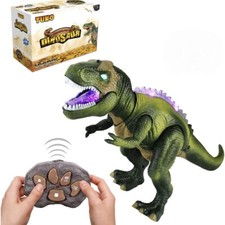Remote Conctrol Dinosaur LED Light Up Walking And Roaring Toy RC Dino