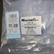 Cole-Parmer EW-31201-30 Masterflex Fitting, Polypropylene, Straight, Sanitary to