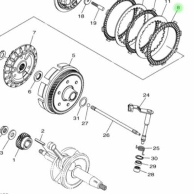 Genuine Yamaha YZF R125/MT 125 2019-2024 Clutch Friction Plate 2ND