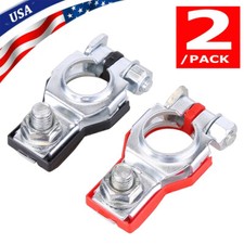 CAR BATTERY TERMINAL CLAMP CONNECTORS POSITIVE NEGATIVE RELEASE DISCONNECT 2PCS