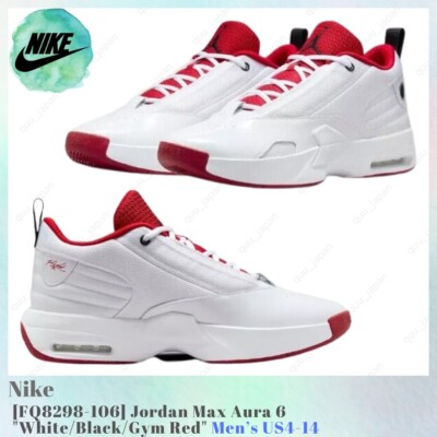 Nike Jordan Max Aura 6 White / Black / Gym Red FQ8298-106 Men's US4-14 NEW