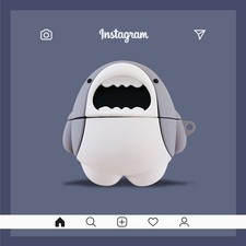 3D Animal Cartoon Shark Silicone Earphone Case For Apple Airpods Pro 3/2 4 3 1/2