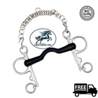 Rubber Port Mouth Pelham Horse Bit (EQUESTRIAN LIFE ® LTD) SAME DAY DISPATCH