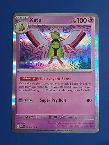 Xatu 026/091 Holo Paldean Fates Pokemon Card - Picture 1 of 1