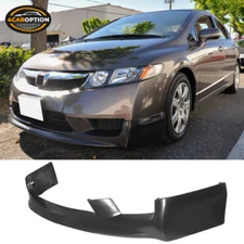 Fit 09-11 Honda Civic 4DR Sedan Mugen Style Front Bumper Lip Spoiler Splitter PU