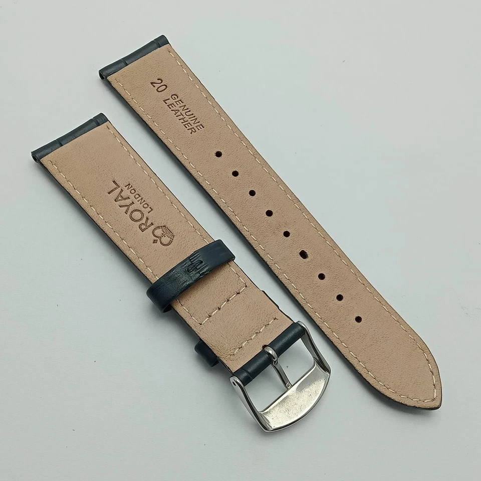 Correa de reloj de cuero genuino Royal London de 20 mm para hombre AHS398ALI1 Foto 2 de 4