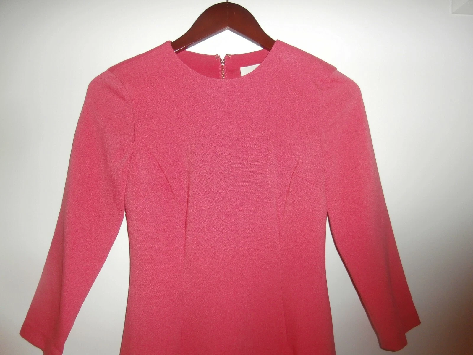 KATE SPADE Peach Zipper Long Sleeve Dress 00 NWT $398