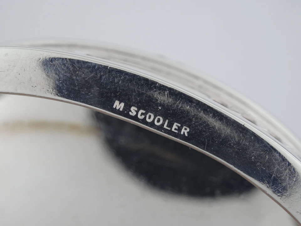 RARA CAJA RETICULADA ANTIGUA DOMINICK & HAFF ESTERLINA CON BISAGRAS VENDIDA POR M. GOONER  Foto 2 de 4