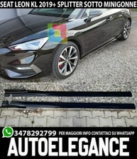 SEAT LEON KL 2019+ LAME SOUS JUPES LATÉRALES ABS NOIR BRILLANT SPLITTER